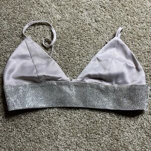 Tobi rhinestone lilac/lavender bra top
